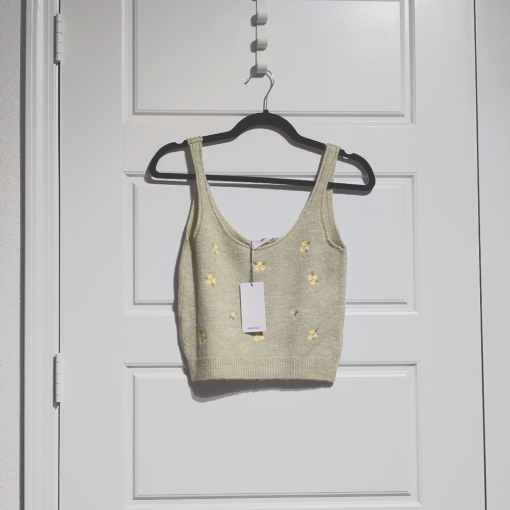 NWT MANGO knit strap top
